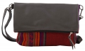 Sac à mains pochette en cuir de lama et tissu andin