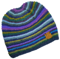 Bonnet arc-en-ciel tricoté à la main Grande Taille 